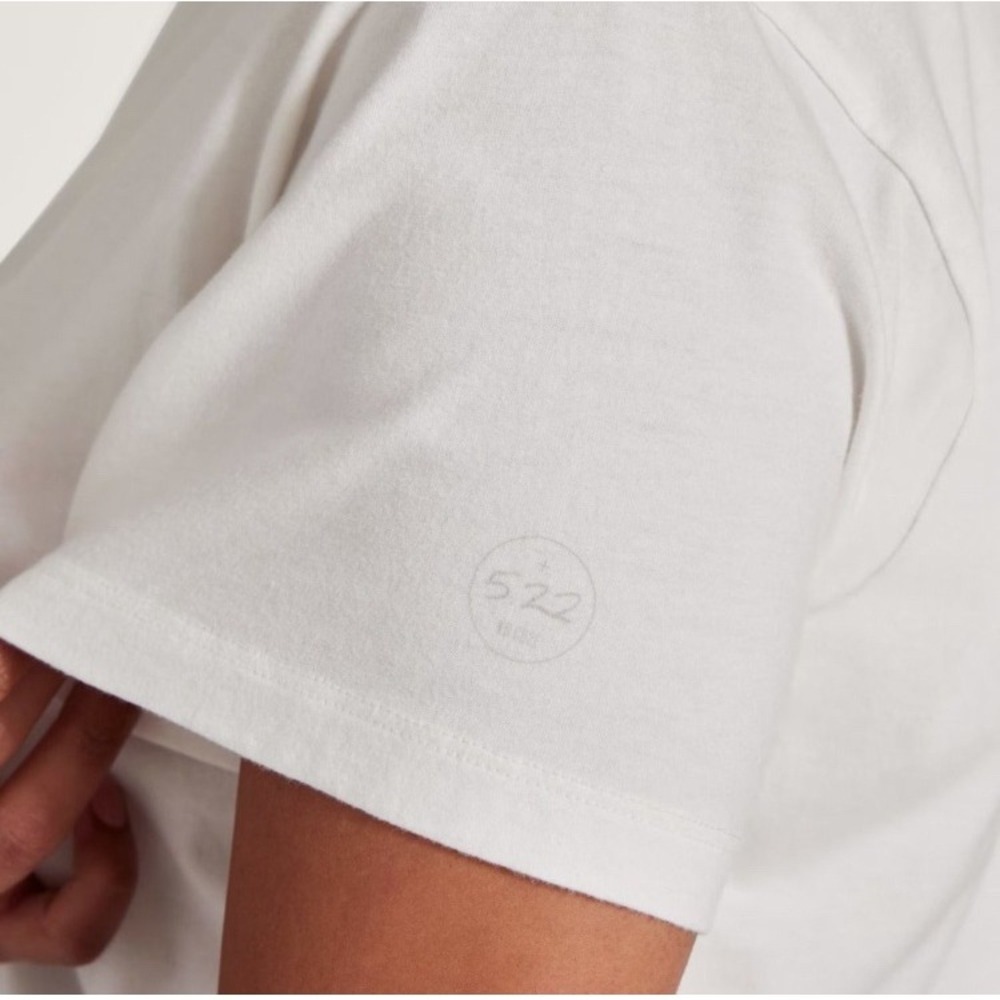 Allbirds Top Womens M White Relaxed Tee White Short Sleeve Crew Casual Everyday - Picture 3 of 7